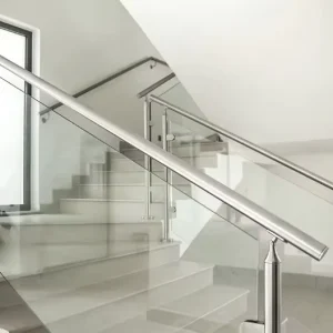 Aluminum Balcony and Stair Post Railing System with Modern Handrail Design