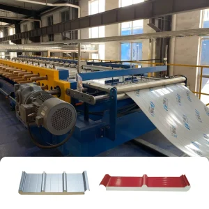 Aluminum Composite Cold Room Metal Roof Wall Sandwich Panel Production Line