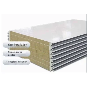 Aluminum Facing PU Edge Sealed Rock Wool Panel for Architectural Cladding