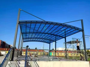Aluminum Frame Polycarbonate Panel Outdoor Carports Garages Canopies with Arch Roof Waterproof Durable Customizable Color