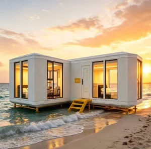 Aluminum Modular Capsule House Hurricane Resistant Ocean Grade Anti-Corrosion Prefab