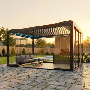 Aluminum Pergola & Gazebo Heavy Duty 6063 T5 T6 Alloy Waterproof Commercial Outdoor Balcony Use Customizable Design