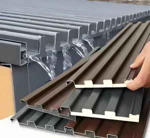 Aluminum Sandwich Roof Panel For Hotel & Cold Room Use Double Insulated Thermal Insulation Waterproof Fireproof