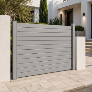Aluminum Slat Fence 6063 T5 Aerospace Grade Modular Horizontal Privacy Fence Panels Rust Free Corrosion Resistant