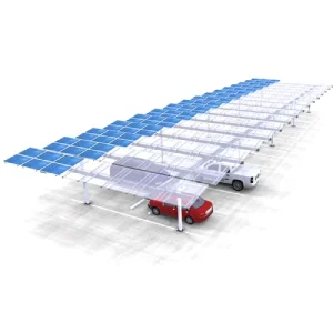 Aluminum Solar Carport Mounting System Waterproof PV Panel Canopy Quick Install 25 Year Warranty