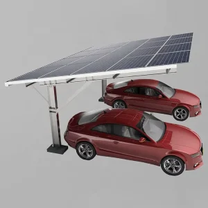 Aluminum Solar Energy Carport Mounting System Waterproof PV Parking Structure For Solar Carports