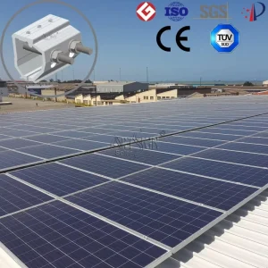 Aluminum Solar Roof Clamp Standing Seam Metal Roof PV Mounting Bracket Fitting for Commercial Rooftop Installation