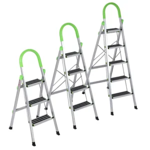 Aluminum alloy Stainless steel 6-Step Wide Tread Anti-Slip Folding Household Kitchen Garage Work Step Ladder