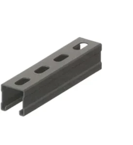Anodized Solar Mounting Rail Slotted C Channel PV System Structure Roof Ground Bracing 35m/s Wind Load Snow Depth 1m