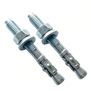 Anti Corrosion Carbon Steel Wedge Anchor Bolt High Load Capacity Expansion Fastener For Industrial Concrete Structure