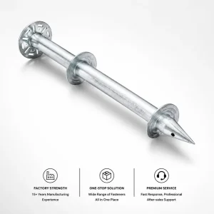 Anti-Corrosion Hot-Dip Galvanized Carbon Steel Post Anchor Earth Screw for Coastal Soil