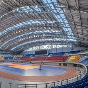 Anti Corrosion Pre Engineered Steel Structure Stadium Building Large Span Steel Framework for University Sports Complex Project
