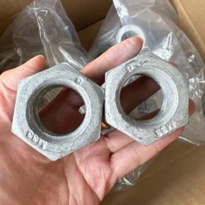 Anti-Rust HDG DIN 934 Nut Grade 8 Hex for Severe Weather Outdoor Infrastructure Steel Structure Fixing Right and Left
