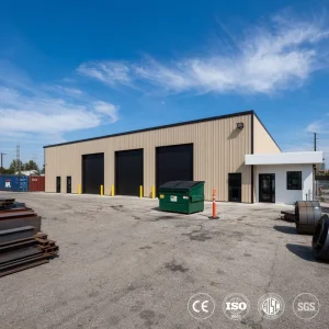 Anti-Rust Wide-Span Hot-Rolled Section Steel Structure Building for Storage, Energy Saving