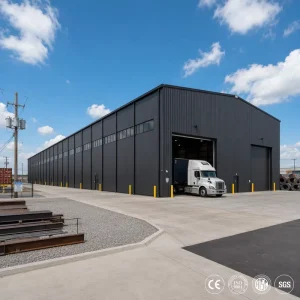 Anti-Rust Wide-Span Hot-Rolled Section Steel Structure Building for Storage, Energy Saving