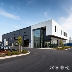 Anti-Rust Wide Span Rigid Frame Steel Structure Building for Assembly Hall Fireproof After Sales Service Suitable for Sale