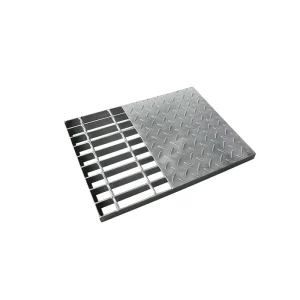 Anti-Slip Galvanized Heavy Duty Carbon Steel Grating Diamond Pattern Corrugated Cross Bar