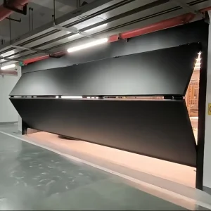Anti-Theft Automatic Folding-Up Garage Door, High-Strength Metal Bi-Fold Door with Safety Sensor System, Canopy Style