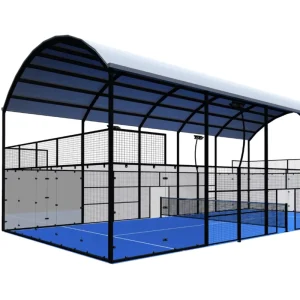 Anti-UV Canopy Padel Court with Roof and Durable Steel Structure