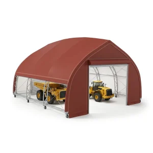 Arch Fabric Building Storage Shelter Structure Warehouse Tent Certified Pvc Fertilizer Galvanized Membrane Load Galvanized Steel