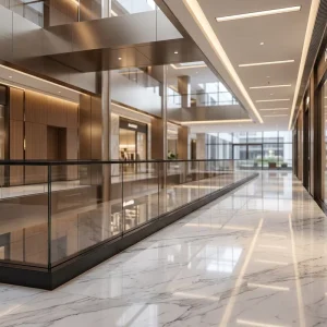 Architectural Grade Contemporary Aluminum Alloy Base Shoe for Frameless Glass Balcony Railing Floor Mount Deck Barrier