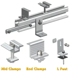 Art Sign Easy Installation Solar L Feet Bracket Roof Solar Mounting System Solar Panel Mounting Bracket Aluminum PV Accessories