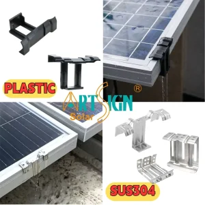 Art Sign Solar Accessories Factory Water Drainage Clip PC SUS304 Solar Mounting System Solar Panel Mounting Bracket