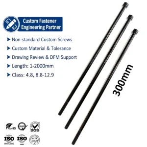 Asme Extra Long Screw Rod Bolts 5mm M3.5 M8 Sus316 Ss316 Metric Tornillo 316 Inox Stainless Machine Screws