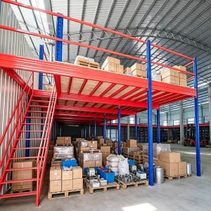 Assembled Bolt Connection Warehouse Mezzanine Floor Rack Multi level Steel Loft Storage Shelving