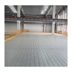 Assembled Steel Heavy Duty H Beam Mezzanine Floor Anti collision Guard Steel Grating Customizable Multi layer Goods Platform