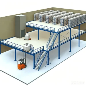 Attic Rack Combined Loft Platform Storage Shelving Heavy Duty Cold Rolled Steel Thickened Adjustable Mezzanine Rack System
