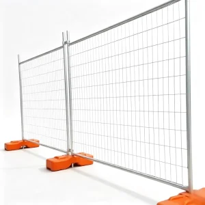 Australian Standard AS 4687 Temporary Fence 2×2.4m Galvanized with Plastic Feet for Cattle Balcony Construction Site Use
