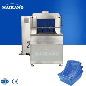 Automatic Basket Washing Machine Tunnel Type Plastic Crate Washer High Pressure Stainless Steel Tray Box Cleaning Equipment