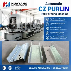 Automatic CZ Purlin Roll Forming Machine C Channel Steel Frame Making Machine High Speed Metal Profile Production Line