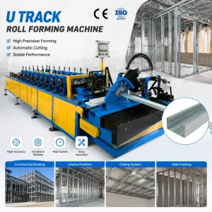Automatic U Track U Channel Channel Type Plasterboard Profile Roll Forming Machine for Drywall Metal Framing