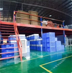 Automotive Parts Storage Mezzanine Floors Heavy Duty Steel Corrosion Protection Organized Storage Systems Adjustable Features