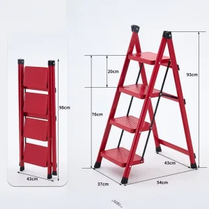 Available Multipurpose Ladder Rubber Footed Step Ladder for Kitchen Lightweight Steel Step Ladder