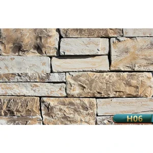 BERICH H06 Manufactured Culture Stone Exterior Stacked Thin Slab Veneer Wall Cladding Modern Hotel Use