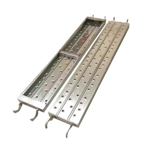 BS1139 Standard Hot Dip Galvanized Scaffolding Steel Plank Anti-slip Perforated Metal Deck with Hooks for Construction