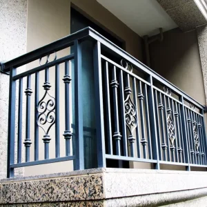 Balustrade System Garden Decoration Style Classic Design Hand Forged Wrought Outdoor Galvanized Steel Balcony Metal Railing