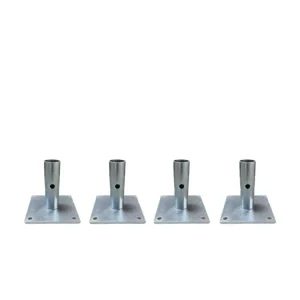 Base Plate for Scaffolding Strong Adjusted 5 X 5 Inch Square Silver Galvanized Steel Scaffolding Base Plate