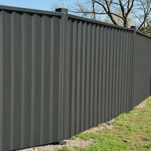 Black Color Coated Galvanized Steel Roof Sheet Colourbond Fence Panels Security Customized Size Colorbond Fence Panels