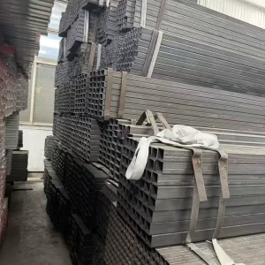 Black Metal Iron Steel Rectangular Pipe Hot Dip Hollow Section for Construction Building Frame