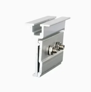Black Solar Installation Clamp, Designed for The Vertical Joint of Corrugated Metal Roof Panels