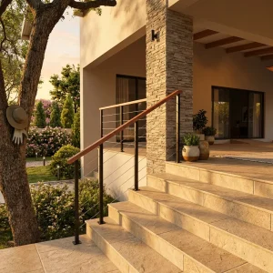 Black Stainless Steel Cable Railing Post Wire Rope Balustrade System for Deck