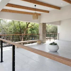 Black Stainless Steel Cable Wire Railing for Modern Outdoor Villas