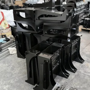 Black Steel Sheet Metal Frames Powder Coated For Industrial Machinery Equipment Supports