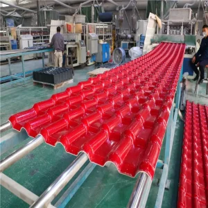 Blue Corrugated Spanish Style ASA Synthetic Resin Roof Tiles