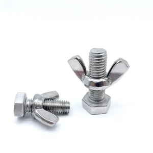 Bolt Assembly Fastener Set Stainless Steel Hex Bolt with Wing Nut