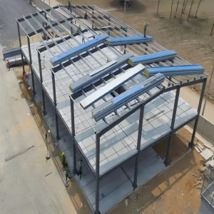 Bolt Nut Connection Fast Assembly Prefabricated Steel Structure Light Metal Building Welded Sandwich Panel Wall Roof Bending